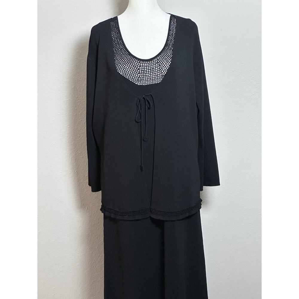 Studio Max Women’s Knit Two-Piece Dress &‎ Sweater Black Size (L)